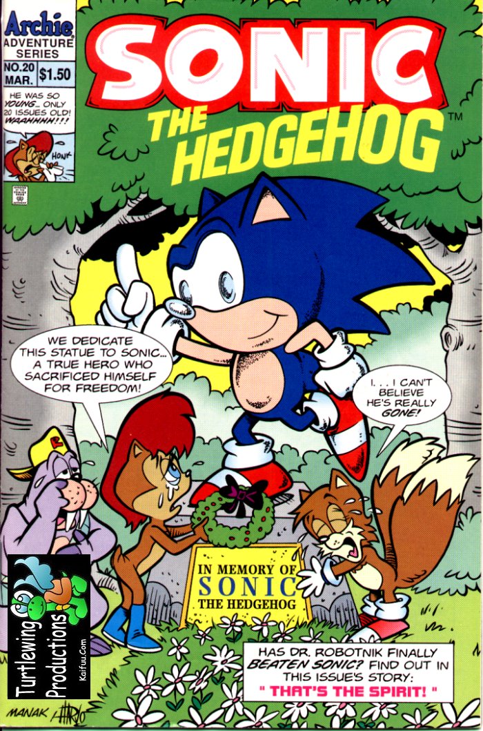 Sonic - Archie Adventure Series March 1995 Comic cover page